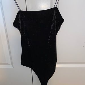Velvet garage black bodysuit
